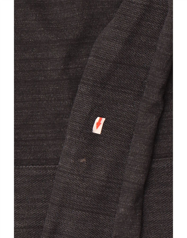 Nike Mens Treino Top Jacket Pequeno Algodão Listrado Cinza