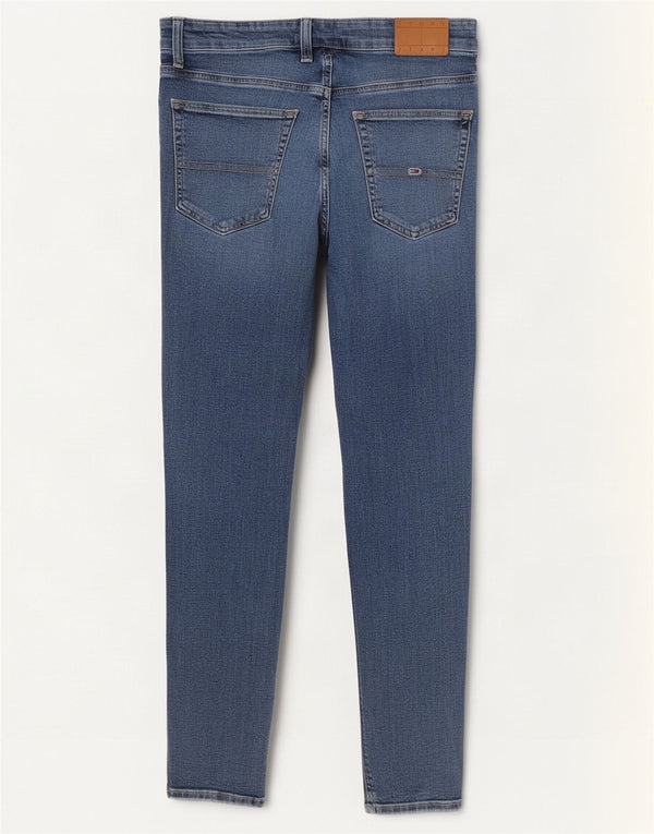 Tommy Hilfiger Masculino Austin Slim Tapered Jeans W33 L34 Azul Algodão