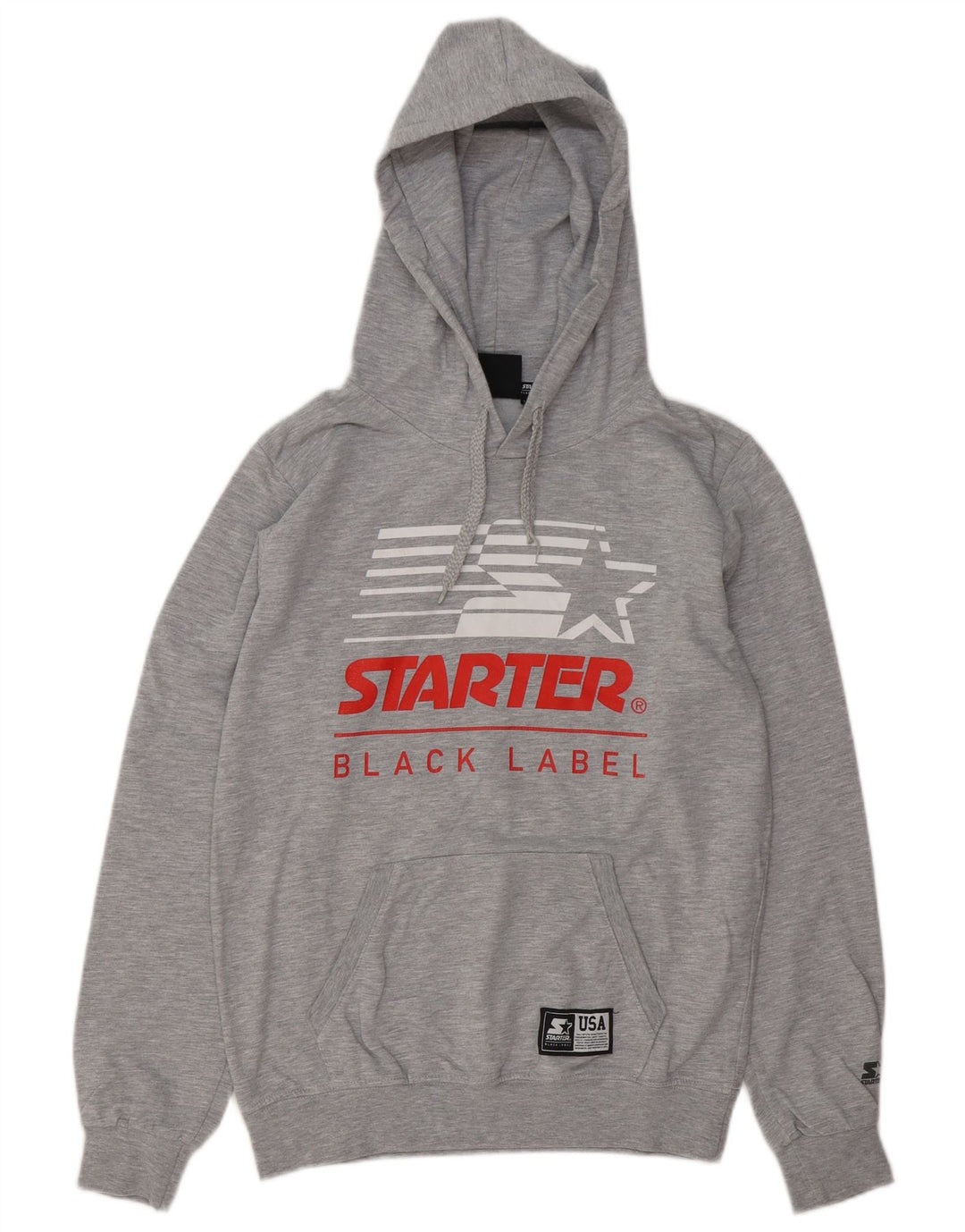 Jumper com capuz gráfico masculino Starter algodão cinza médio