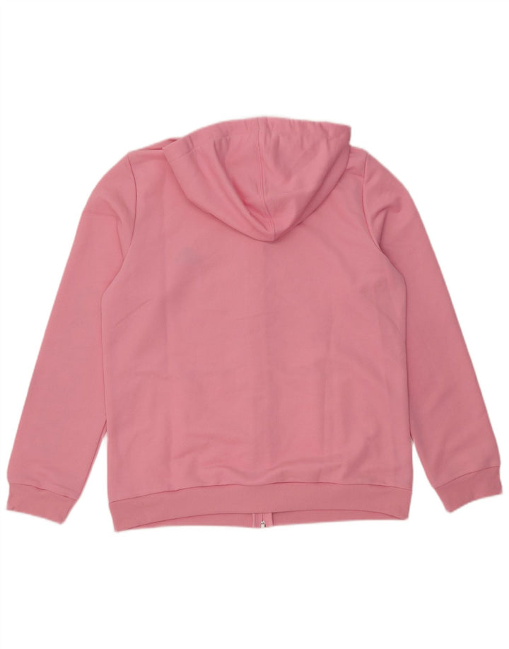 ADIDAS Suéter feminino com capuz com zíper gráfico UK 20/22 XL rosa poliéster