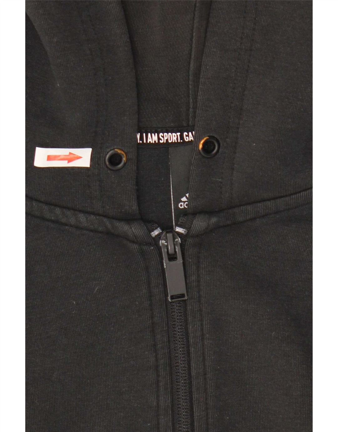 Adidas masculino zip moletom com capuz médio algodão preto