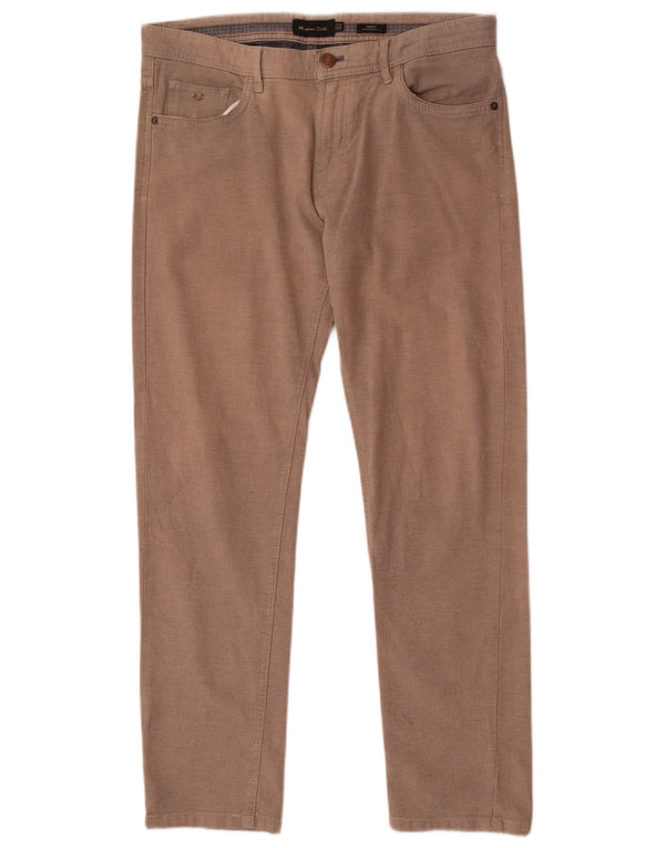 Calça casual masculina Massimo Dutti Slim Fit UE 40 Médio W31 L29 Marrom