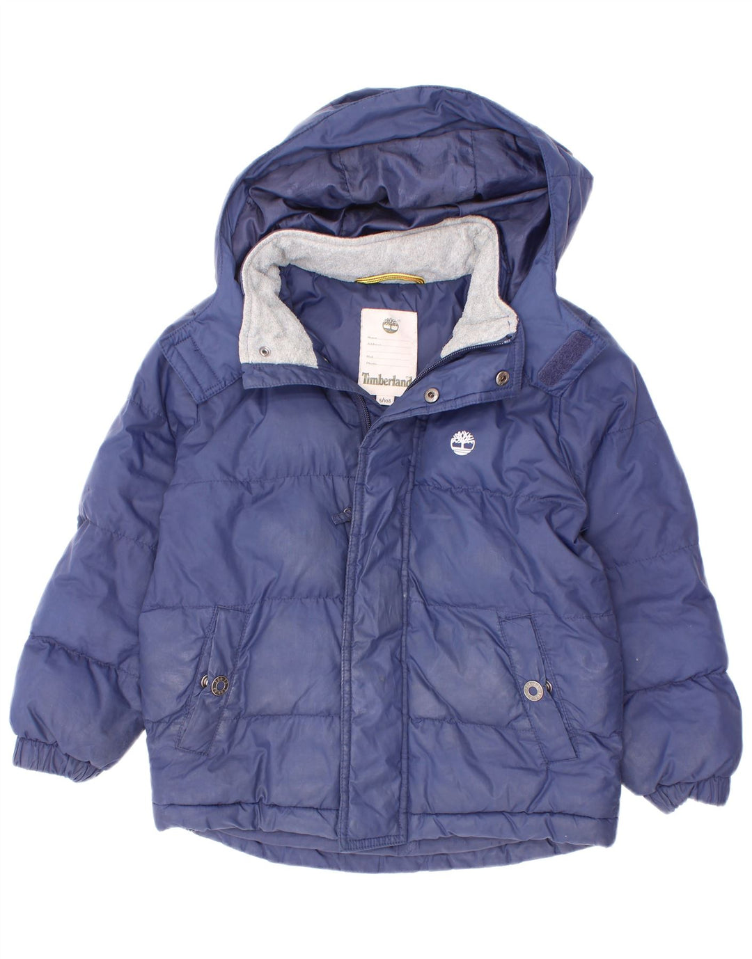 Casaco Timberland Boys com capuz acolchoado 4-5 anos azul marinho poliéster