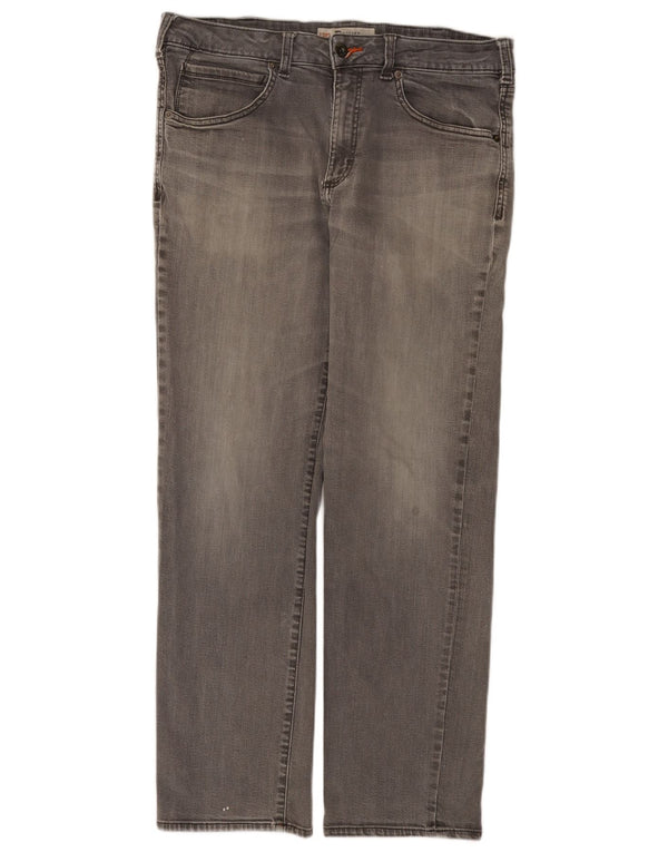 Lee Mens Modern Series Straight Jeans W36 L32 Algodão Cinza