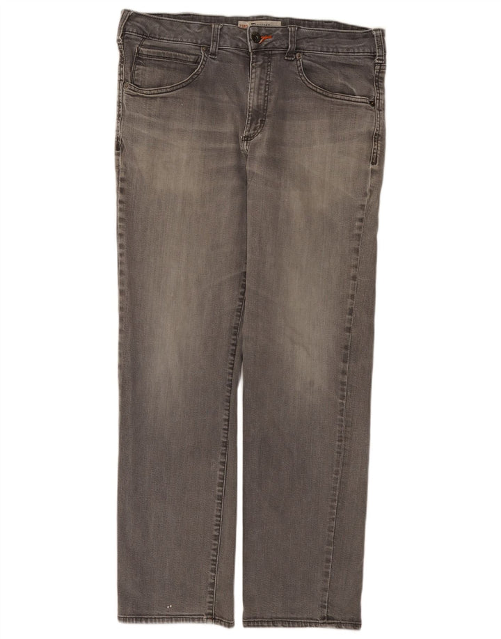 Lee Mens Modern Series Straight Jeans W36 L32 Algodão Cinza