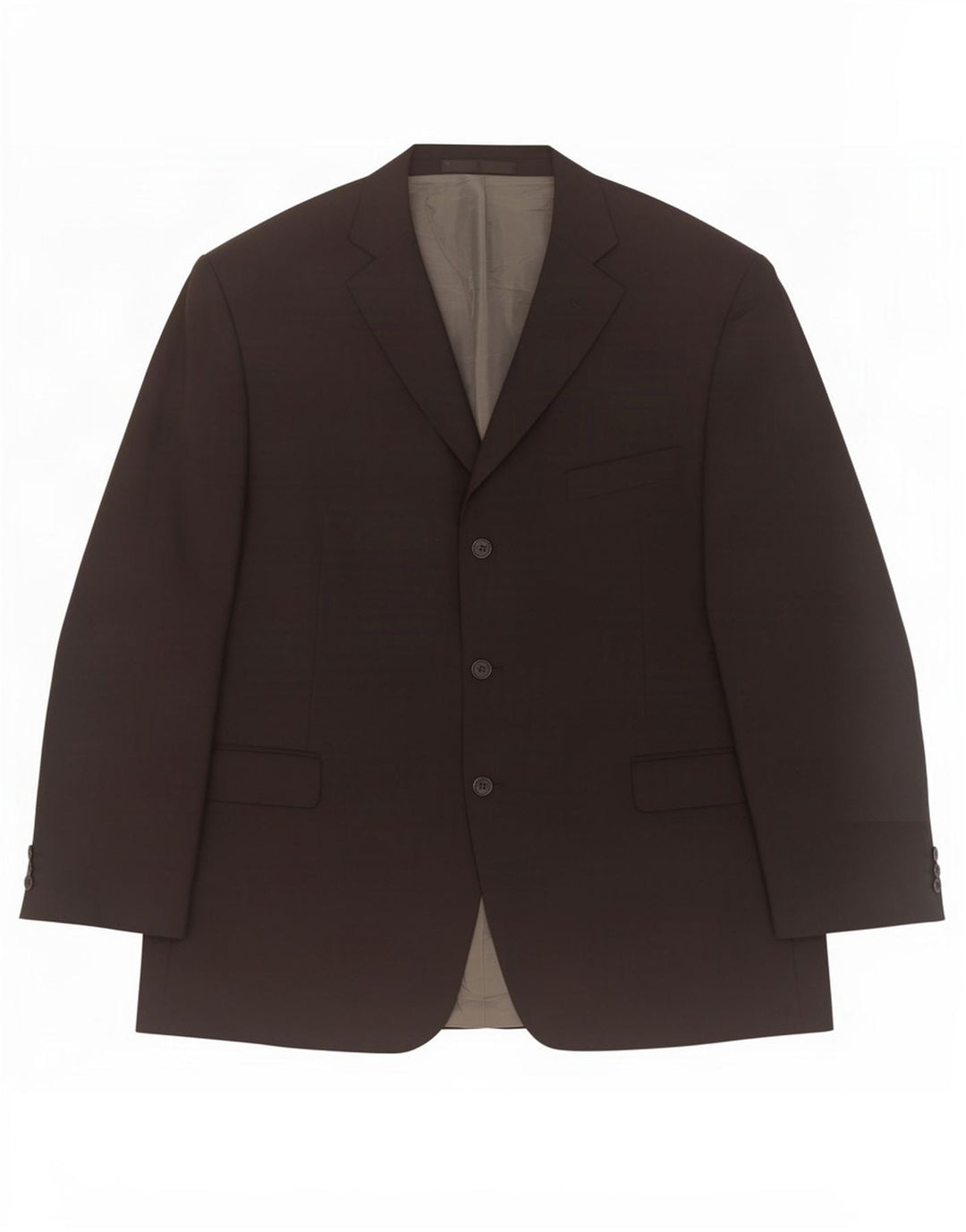 Jaqueta blazer masculina de 3 botões Marks & Spencer Reino Unido 48 2XL poliéster preto