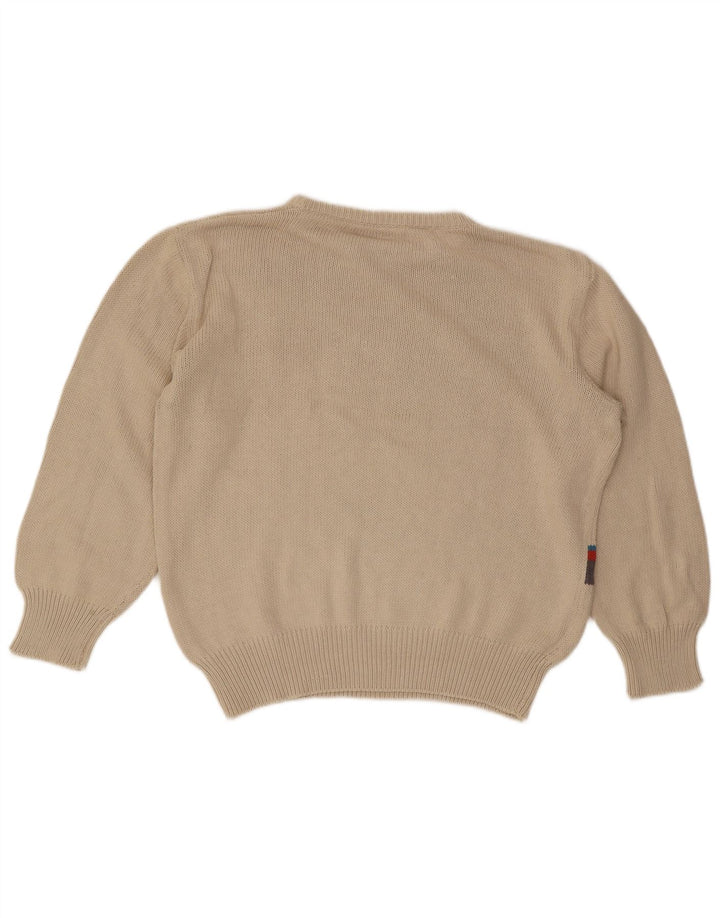 Suéter masculino Basile com gola redonda, grande algodão colorblock bege