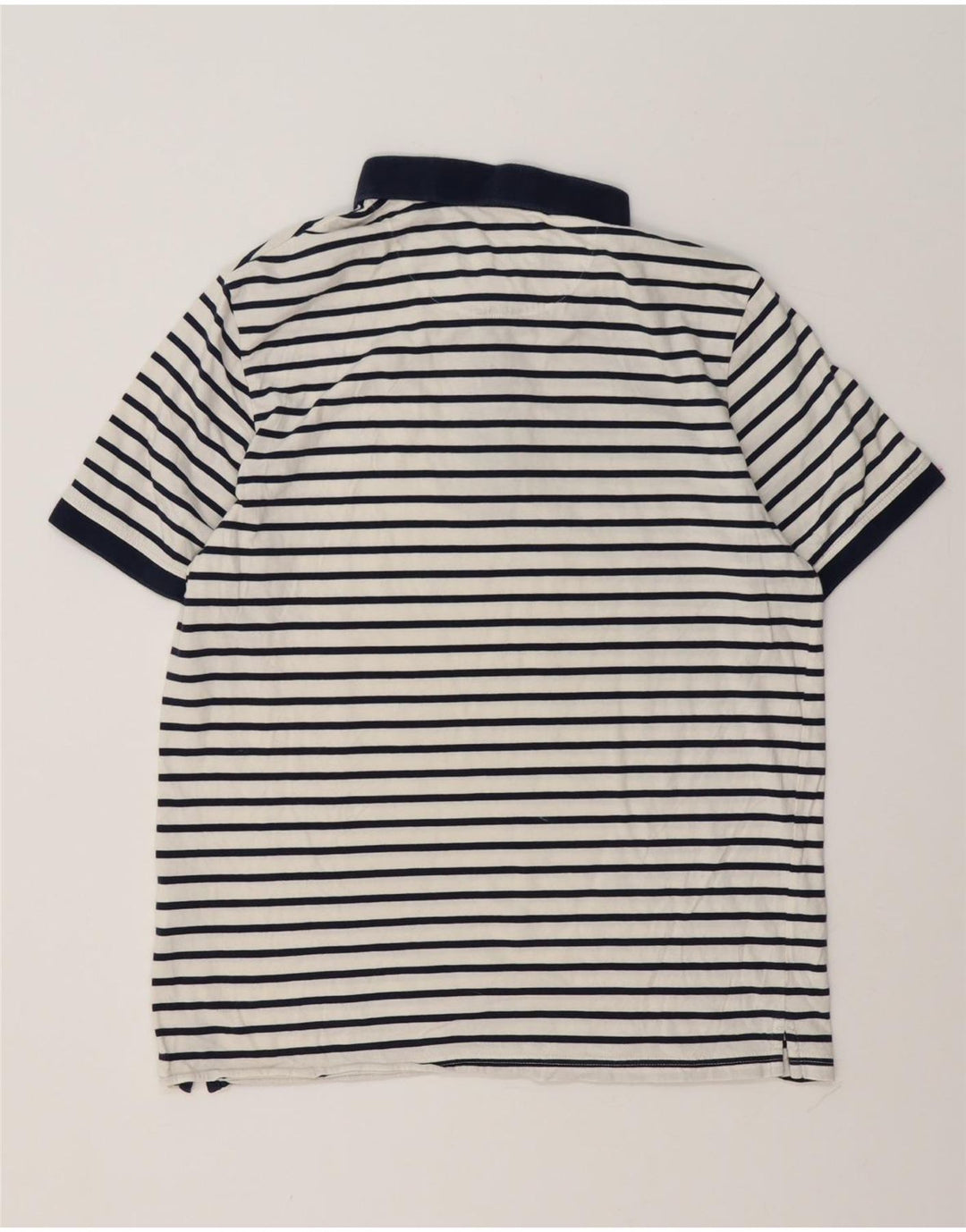 Camisa polo masculina Lyle & Scott grande algodão listrado branco