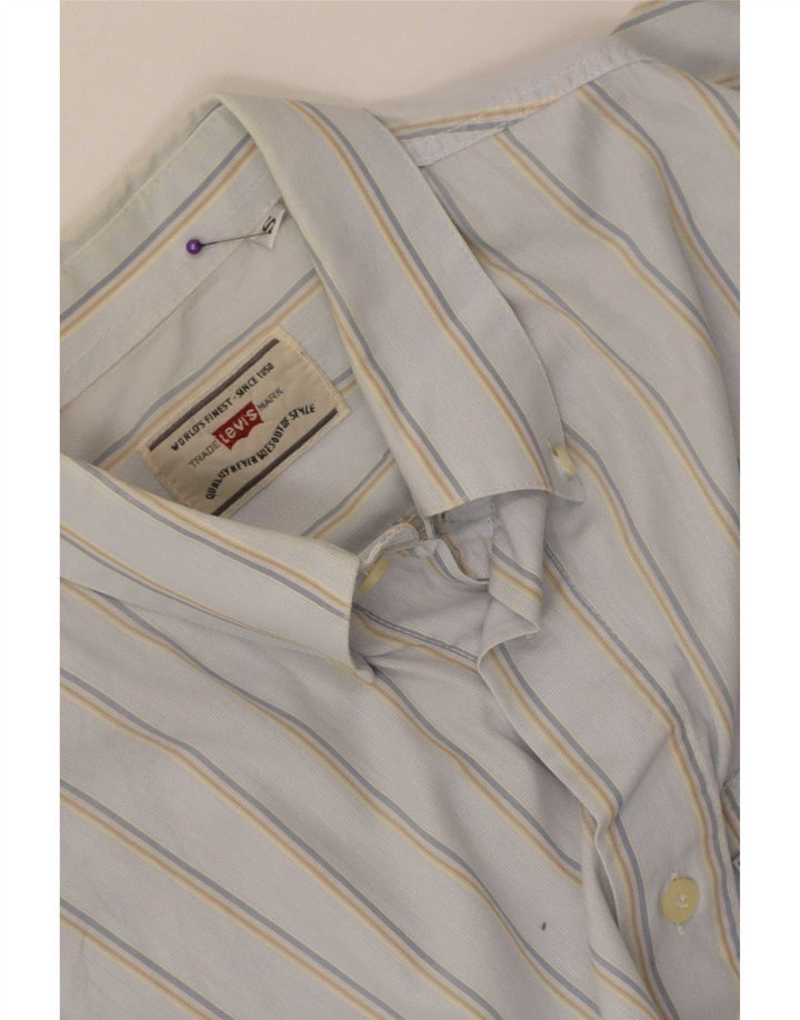 Camisa masculina Levi's pequena listrada azul