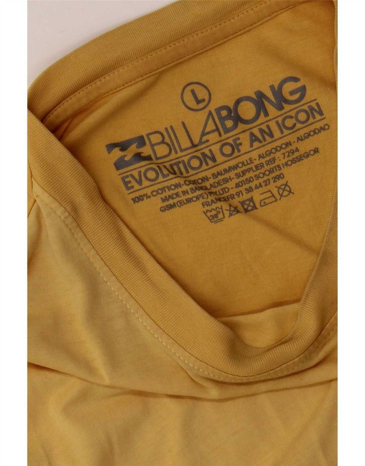 Camiseta masculina Billabong grande algodão amarelo