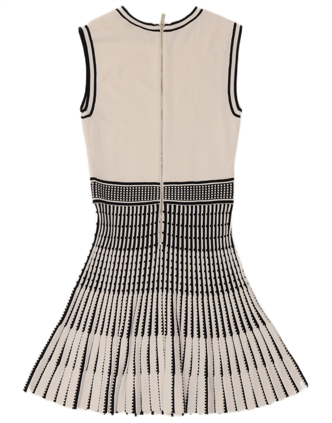 Vestido sereia feminino sem mangas Ted Baker tamanho 2 listrado branco pequeno