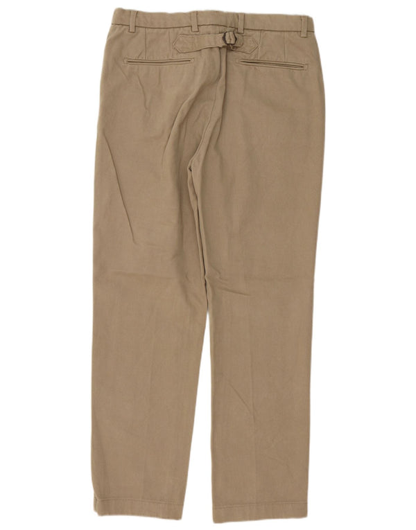 Calça Chino Reta Masculina Vintage W34 L30 Bege