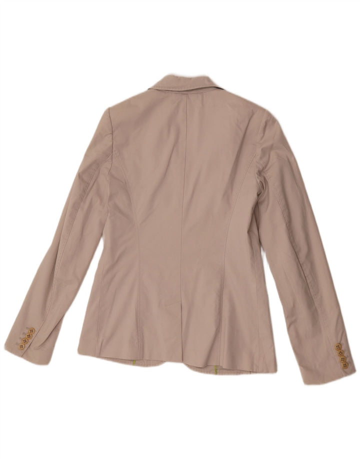 Jaqueta blazer feminina Tommy Hilfiger com 2 botões Reino Unido 8 pequeno algodão branco