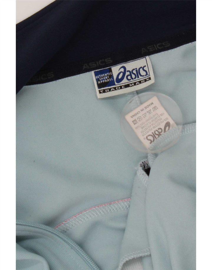 Asics Mens Tracksuit Top Jaqueta Médio Azul Colourblock Poliéster