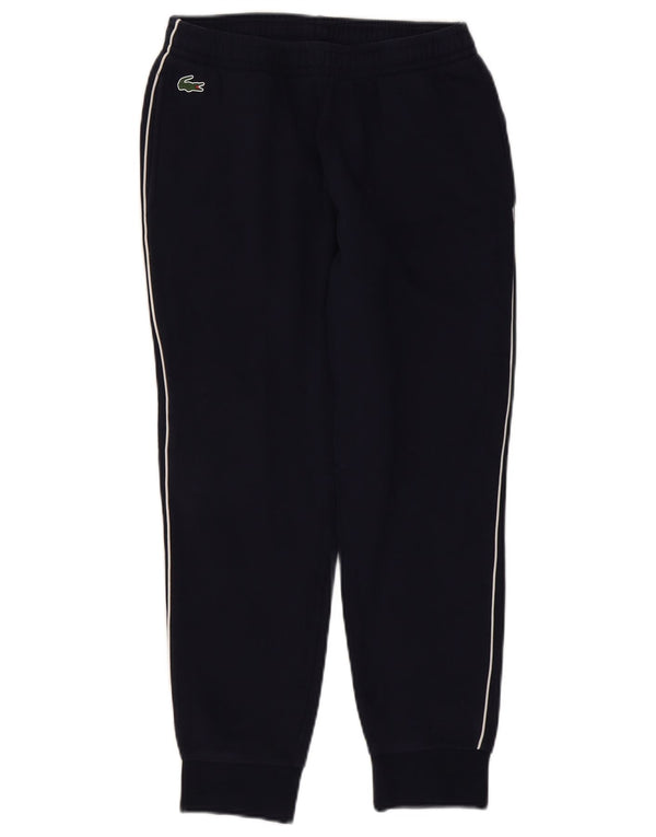 Calça esportiva masculina Lacoste tamanho 3 pequeno azul marinho algodão