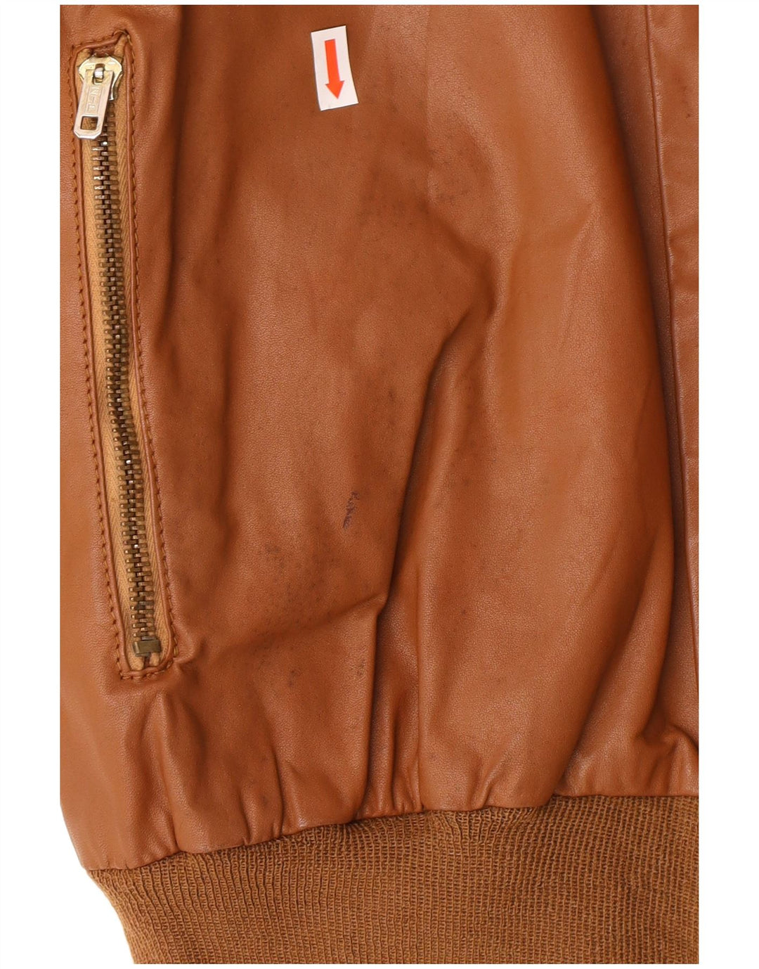 Jaqueta de couro masculina VINTAGE IT 50 grande marrom