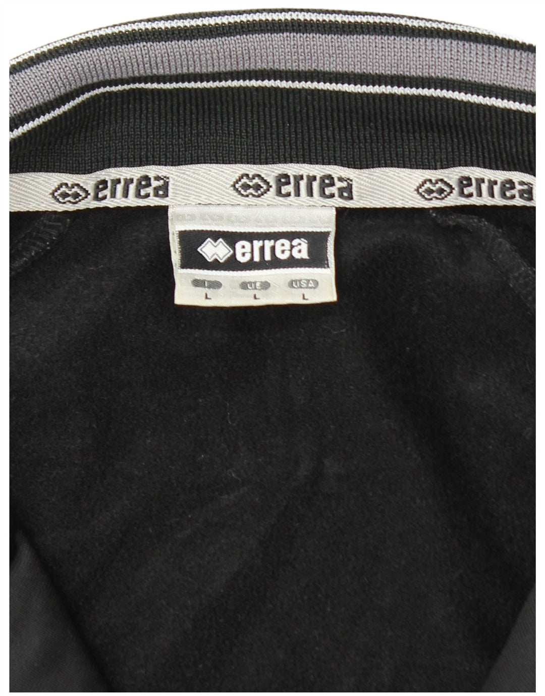 ERREA Jaqueta masculina de agasalho grande de poliéster colorido preto