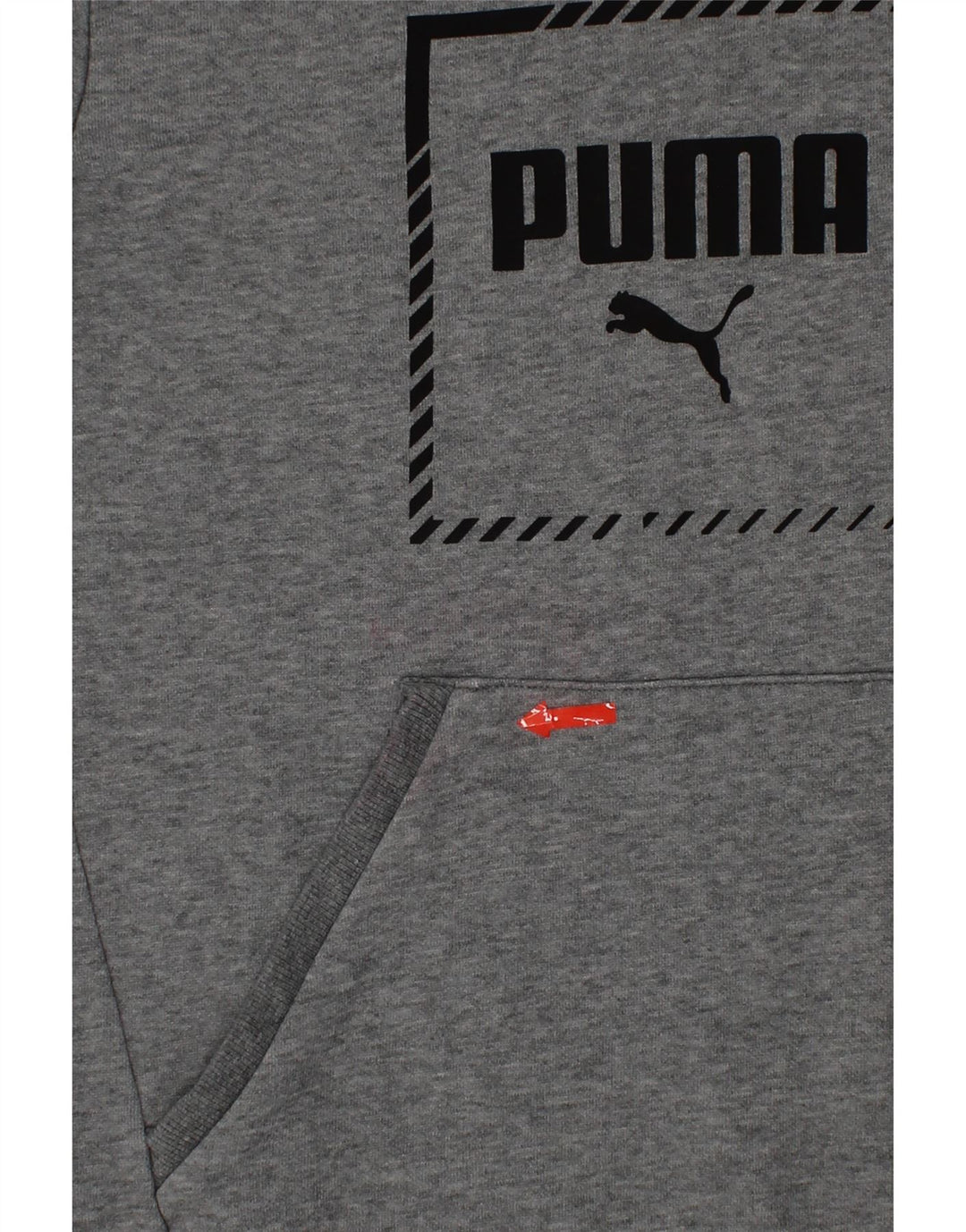 PUMA Boys Graphic Hoodie Jumper 13-14 Years Grey Cotton Vintage Puma and Second-Hand Puma from Messina Hembry 