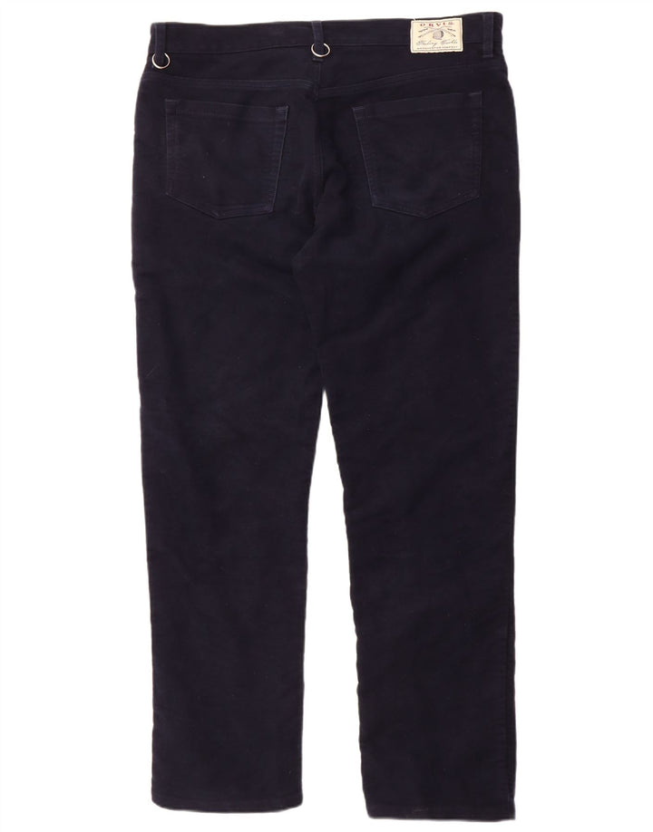 Calça casual reta masculina ORVIS W38 L30 algodão azul marinho