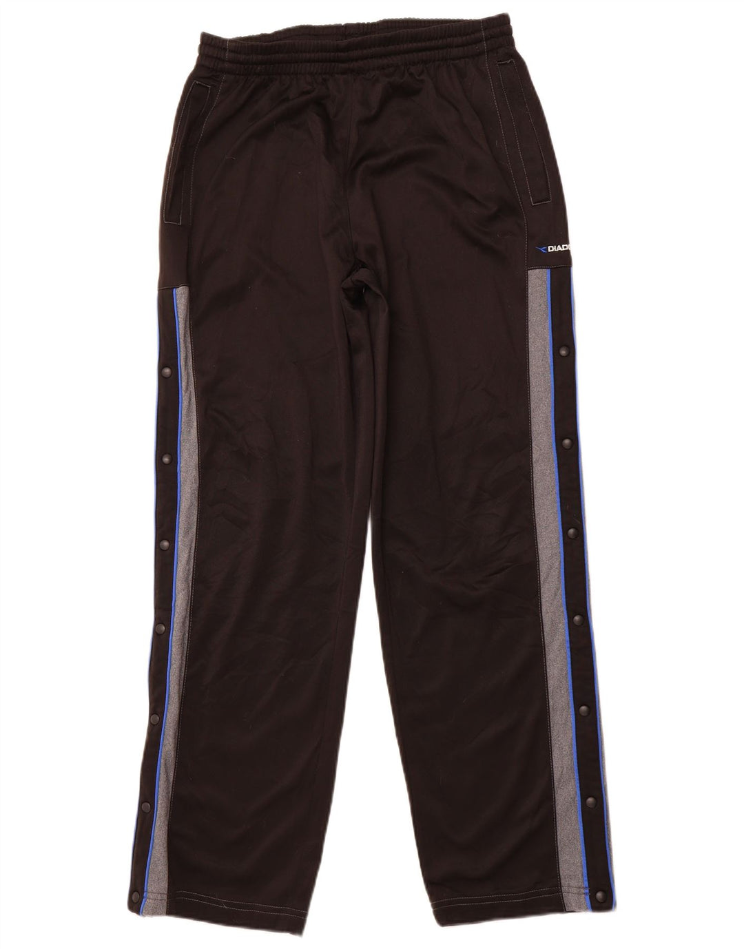 Calça de treino masculina DIADORA UK 40 grande preto colorblock poliéster