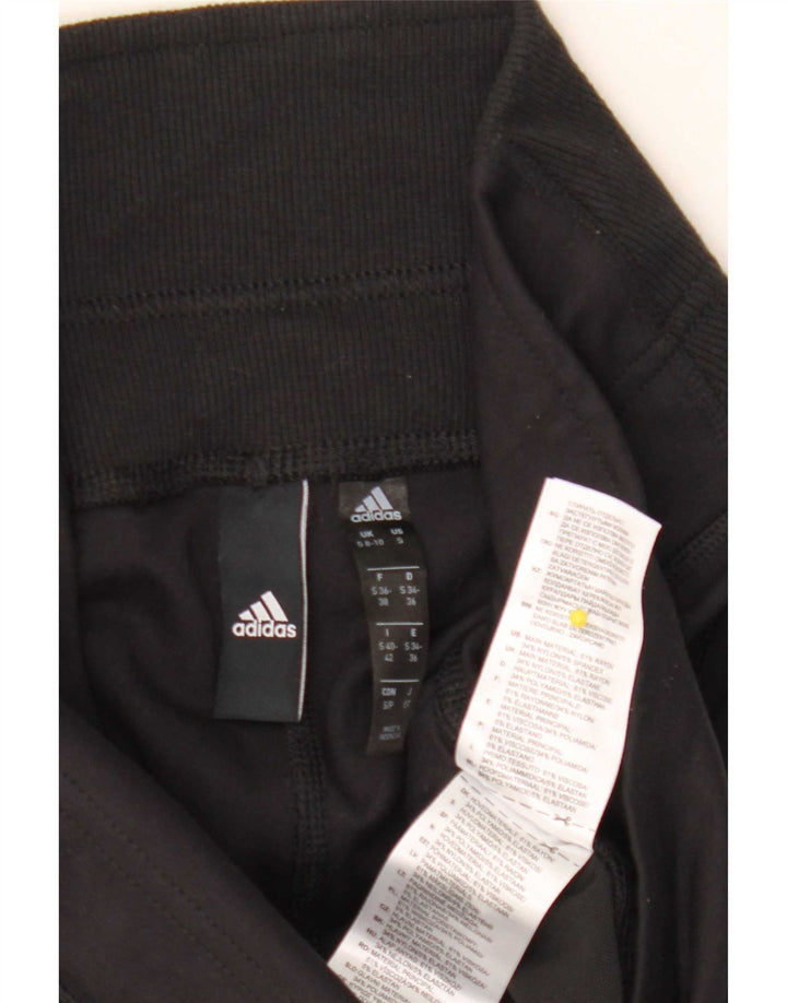 Adidas Womens Tracksuit Pants UK 8/10 Pequeno Preto Rayon