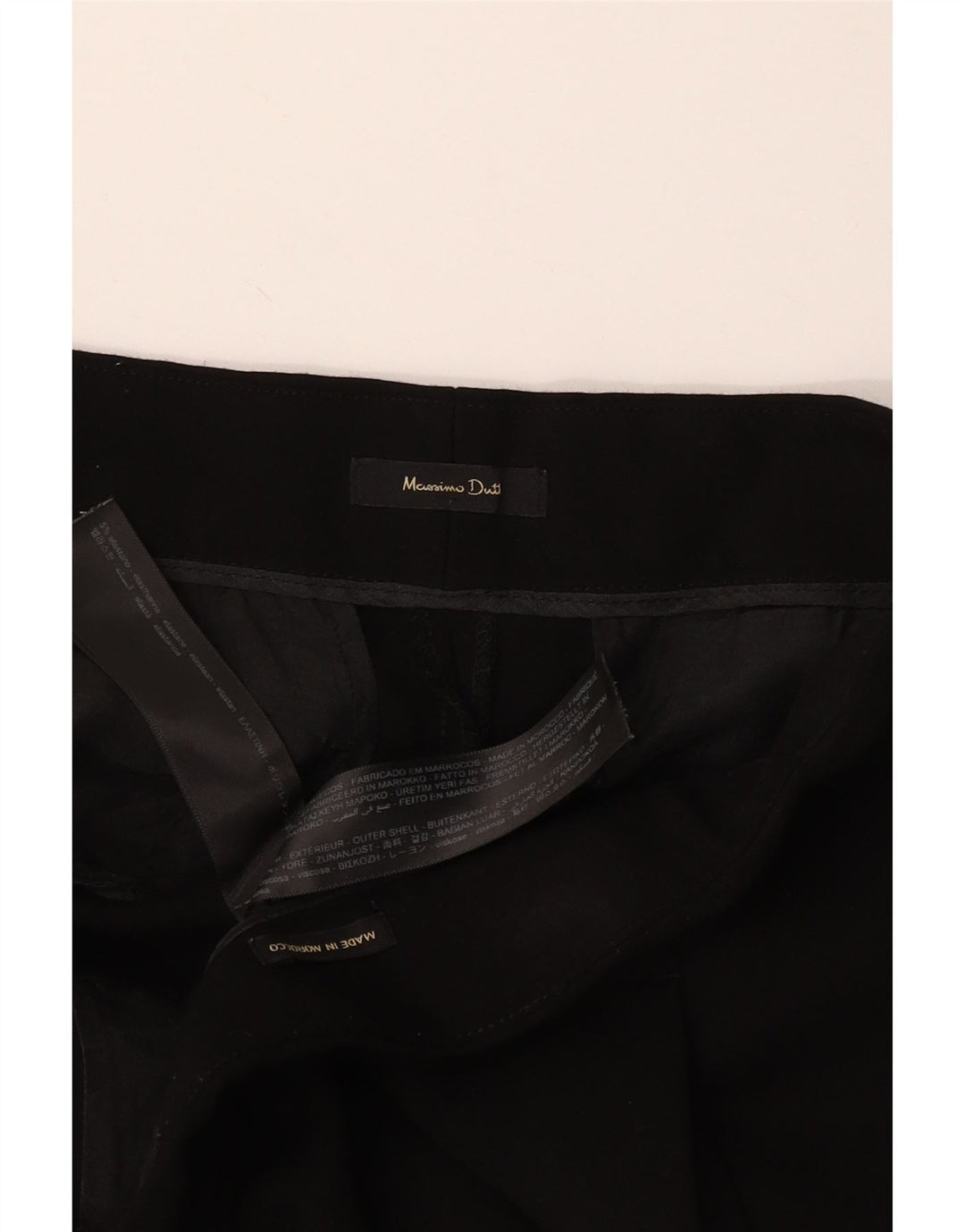 Calça feminina Bootcut Massimo Dutti W34 L32 preta viscose