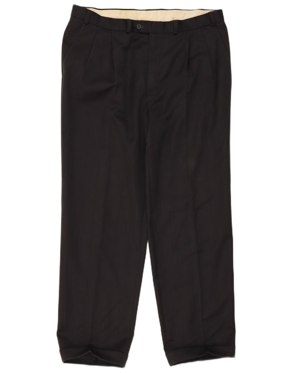 Calça masculina Marks & Spencer com pegged suit W38 L31 poliéster preto