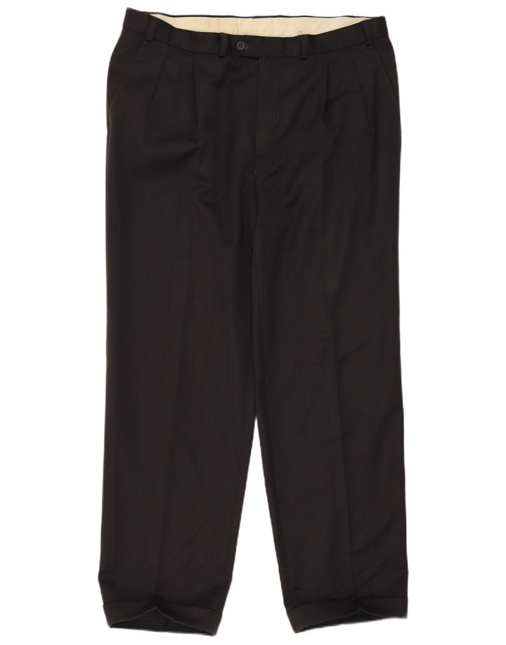 Calça masculina Marks & Spencer com pegged suit W38 L31 poliéster preto