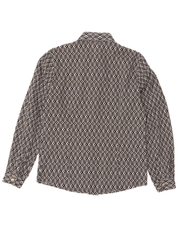 Camisa masculina ALTATENSIONE média preta geométrica