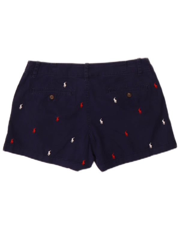 Shorts chino feminino POLO RALPH LAUREN EUA 0 XS W30 azul marinho manchado