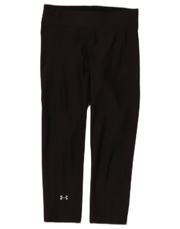 Under Armour Capri Leggings Femininas UK 10 Pequenas Pretas