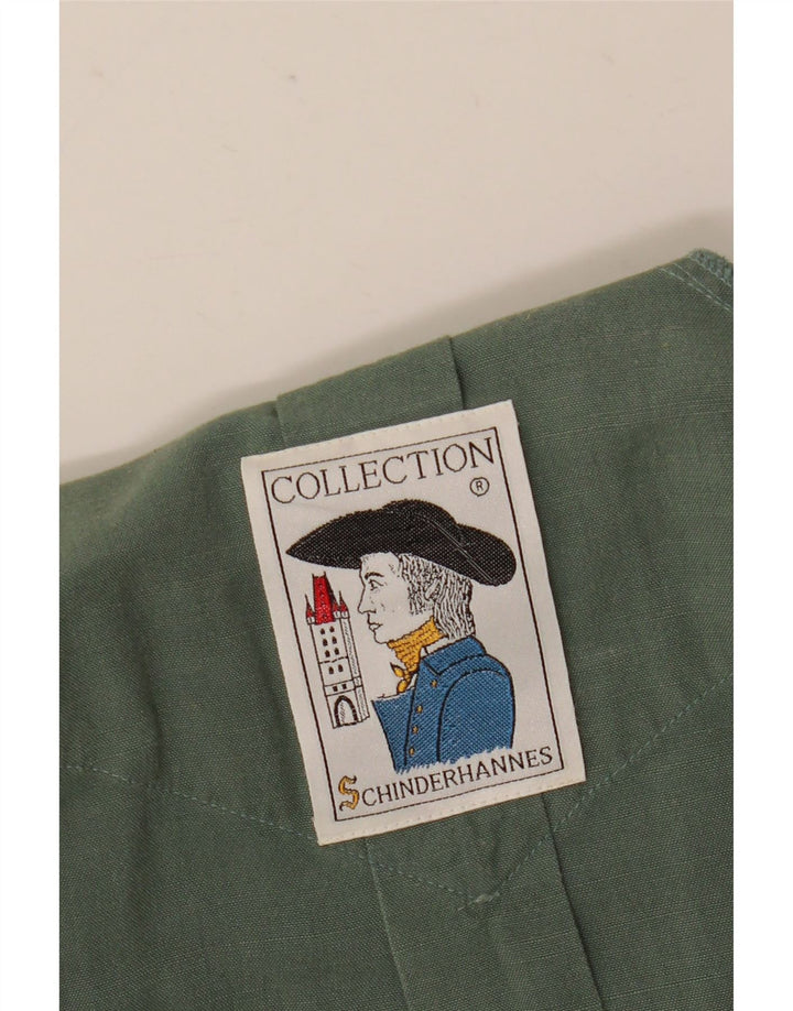 Camisa masculina vintage de manga curta 2XL verde