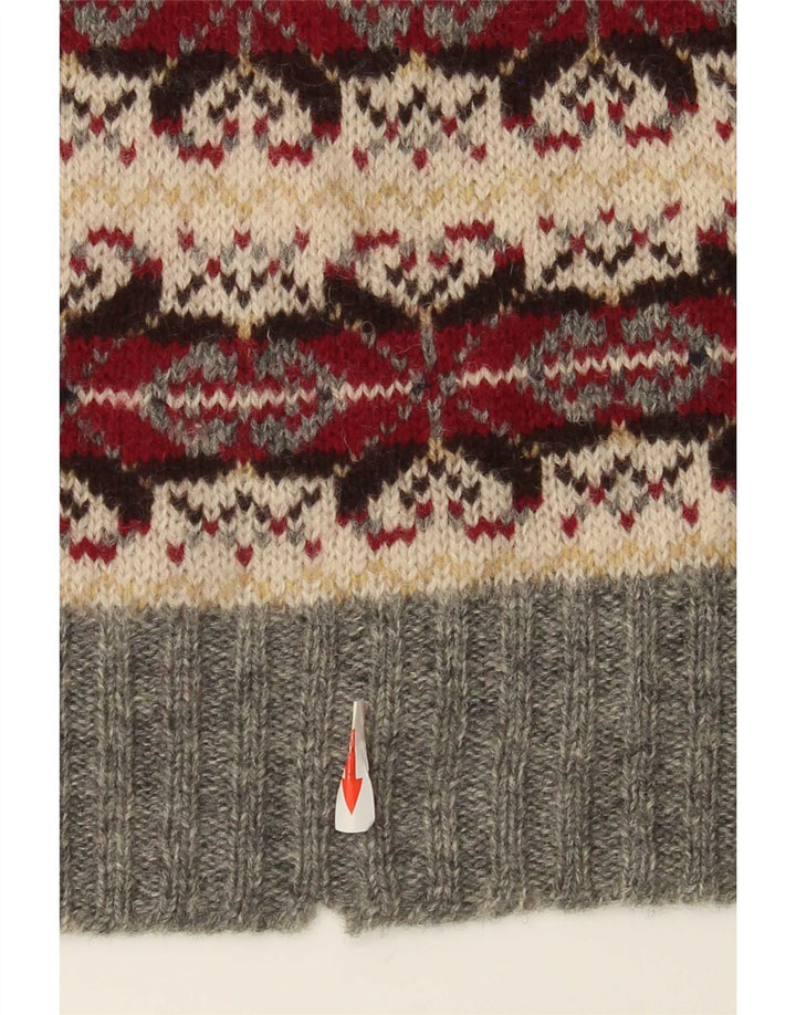 Suéter vintage masculino com gola redonda, médio multicolorido clássico