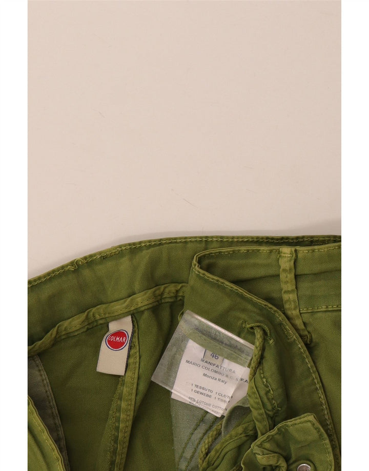 Colmar Mens Cargo Shorts IT 46 Pequeno W29 Algodão Verde