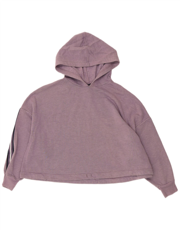 Suéter feminino com capuz grande Marks & Spencer Reino Unido 16 grande roxo poliéster