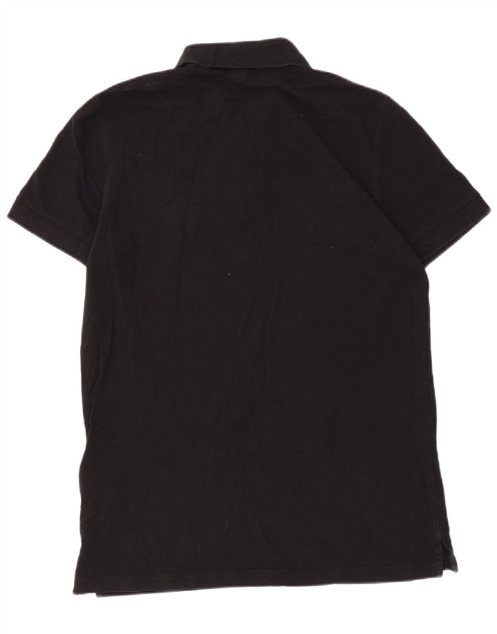 Camisa polo masculina Hugo Boss grande algodão preto