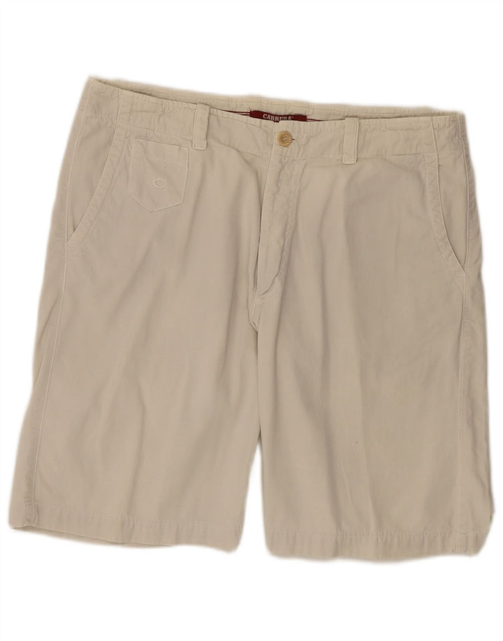 Carrera Mens Chino Shorts IT 52 XL W36 Algodão Bege