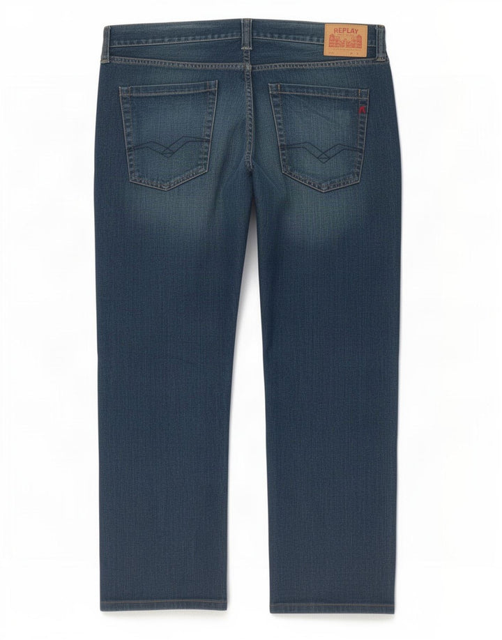 Replay Calça Jeans Reta Masculina W38 L29 Azul