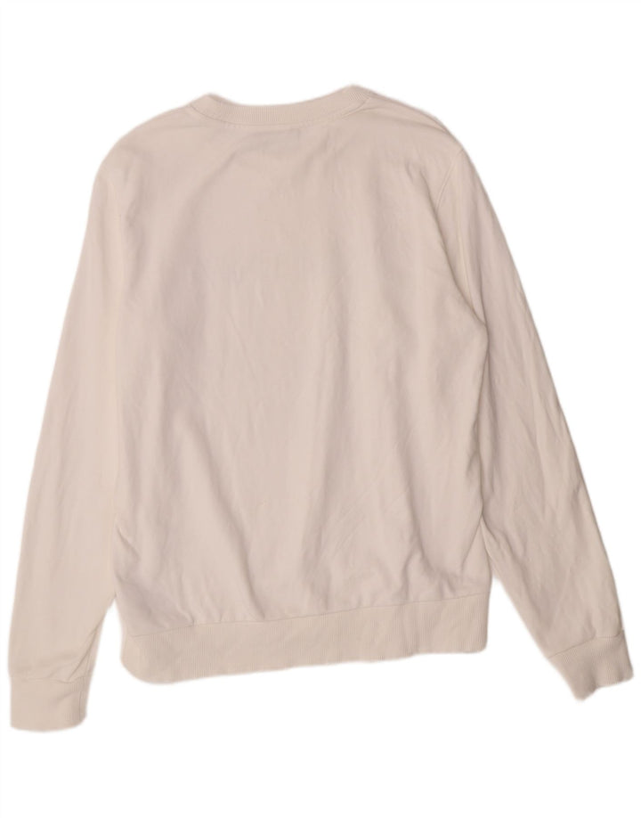 CALVIN KLEIN moletom gráfico masculino jumper médio algodão branco