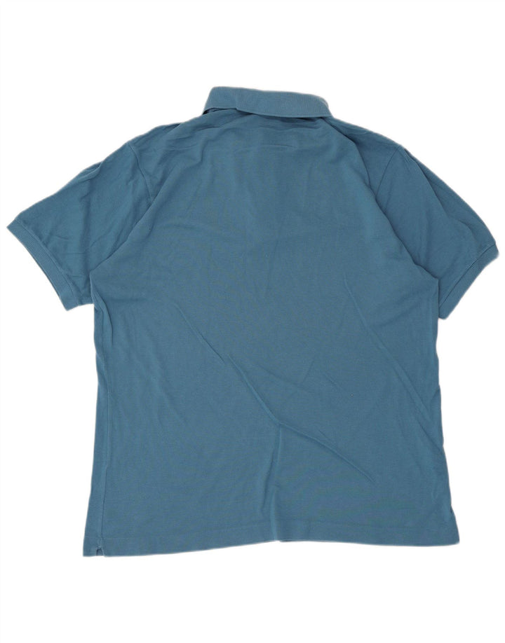 Camisa polo masculina Lacoste tamanho 6 XL azul algodão