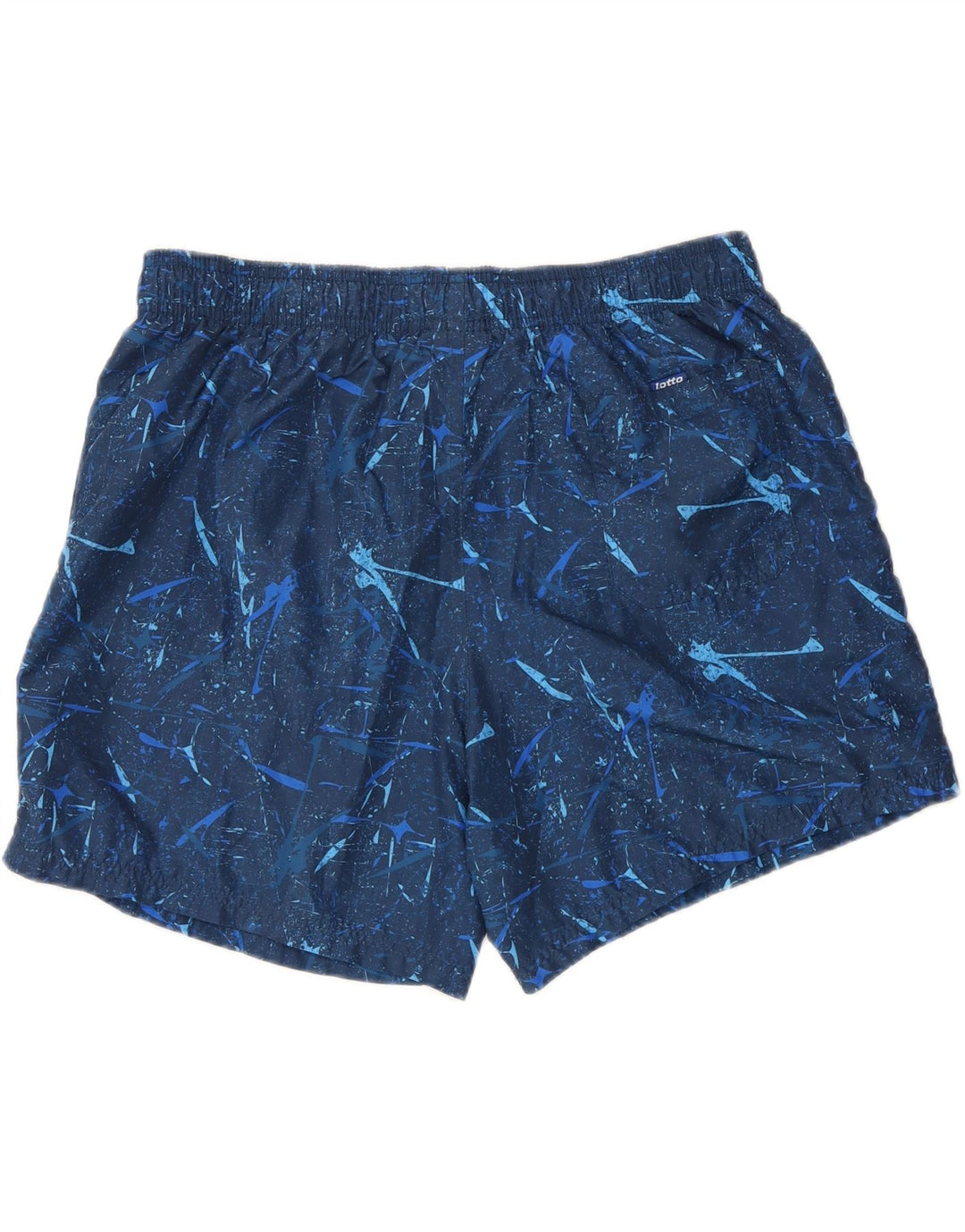 Lotto Mens Graphic Natação Shorts 2XL Poliéster Geométrico Azul Marinho