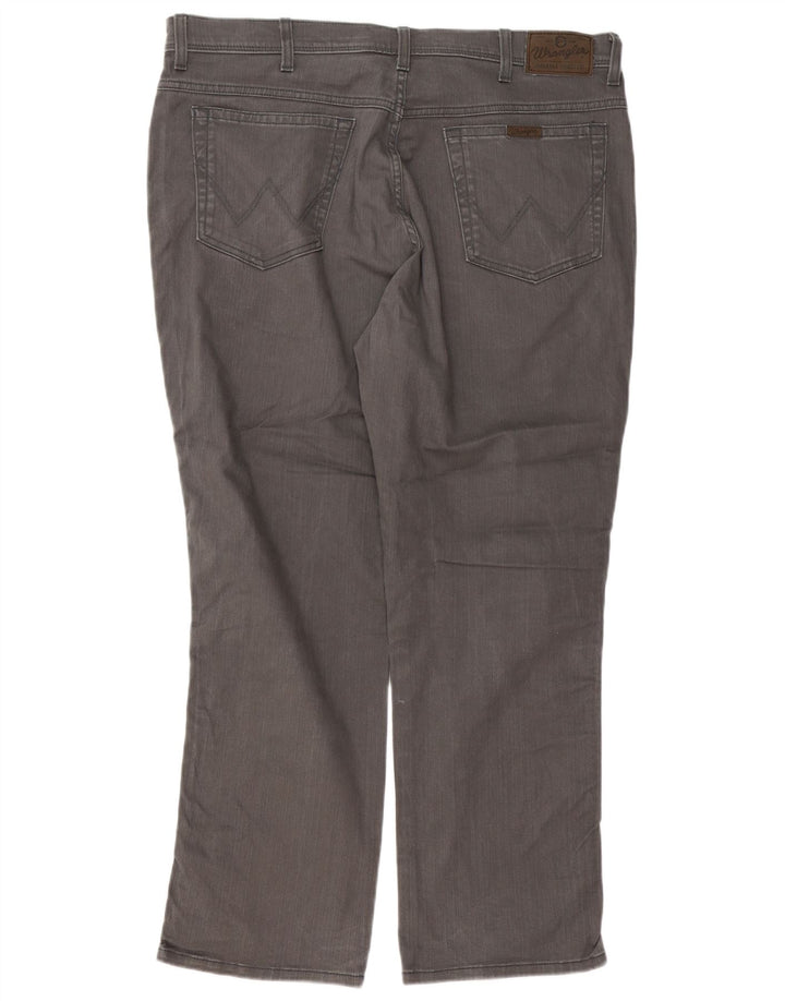 Wrangler Masculino Regular Straight Jeans W40 L30 Cinza Algodão