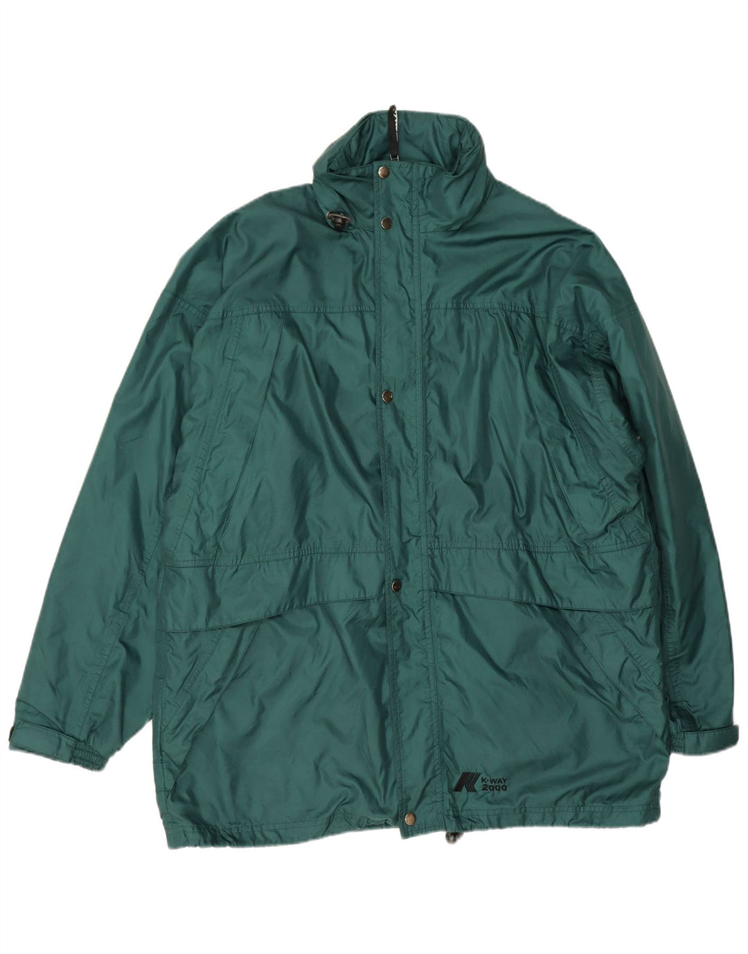 Jaqueta de chuva masculina K-Way Loose Fit UK 40 grande poliamida verde