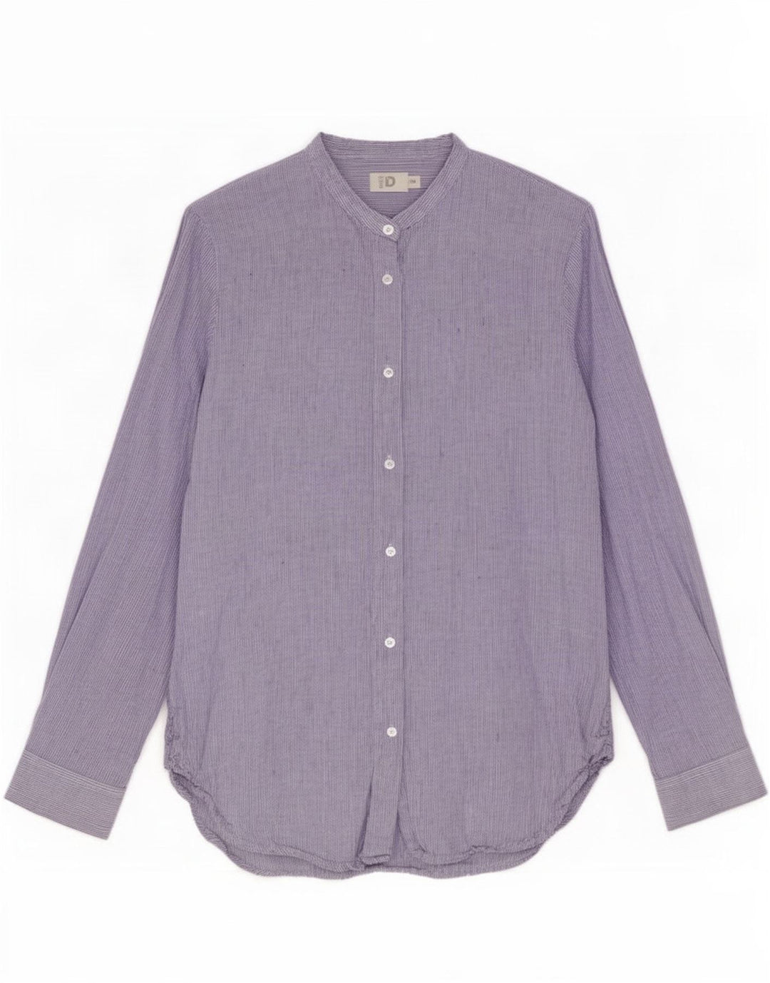 Camisa feminina Dack's UK 14 risca de giz azul médio