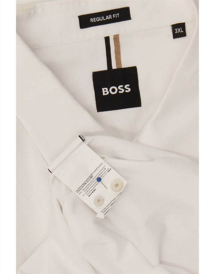 Camisa masculina Hugo Boss Regular Fit 3XL algodão branco