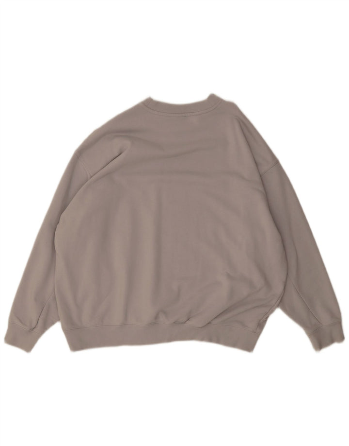 Adidas feminino oversized moletom jumper reino unido 10 pequeno cinza algodão