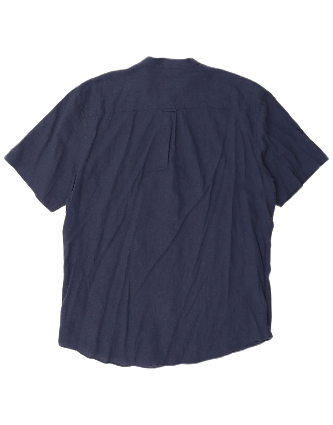 Camisa masculina de manga curta Farah XL azul marinho linho