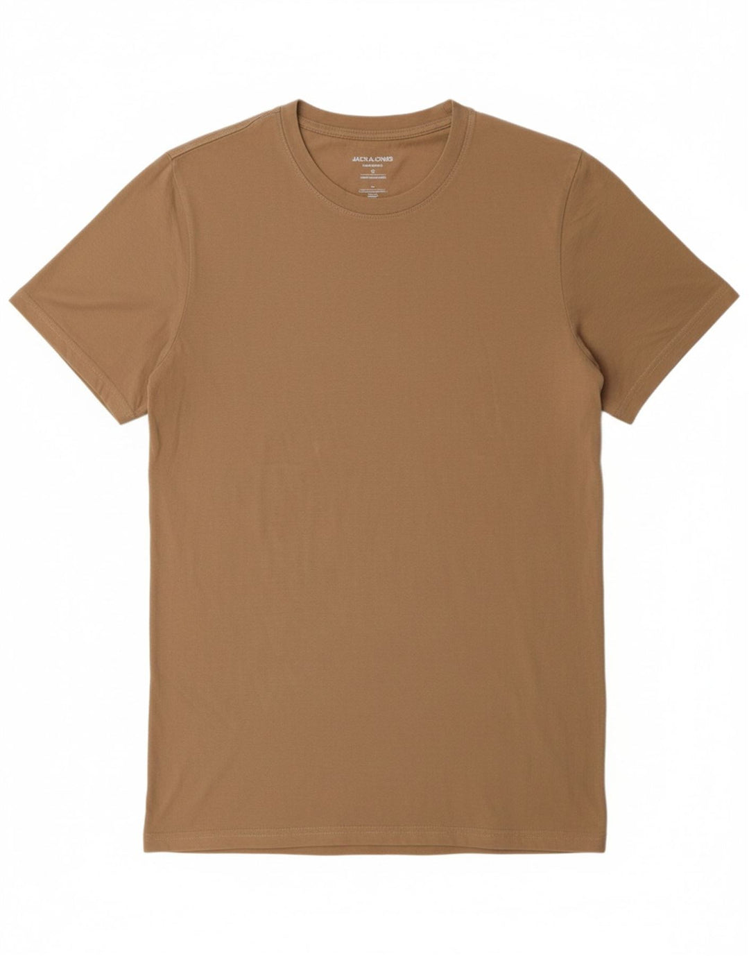 Camiseta masculina JACK & JONES algodão bege médio