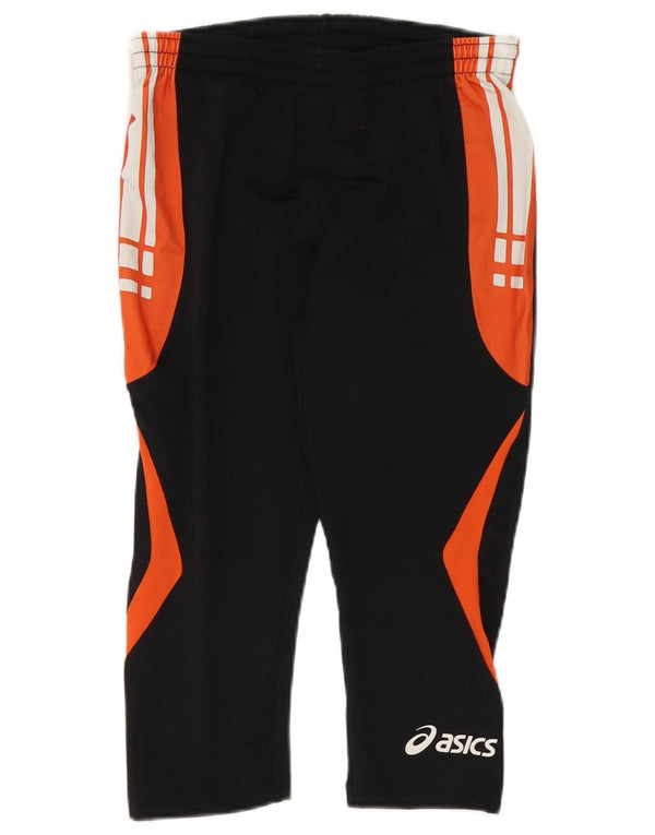 Bermuda esportiva feminina Asics UK 14 grande preto colorblock poliéster
