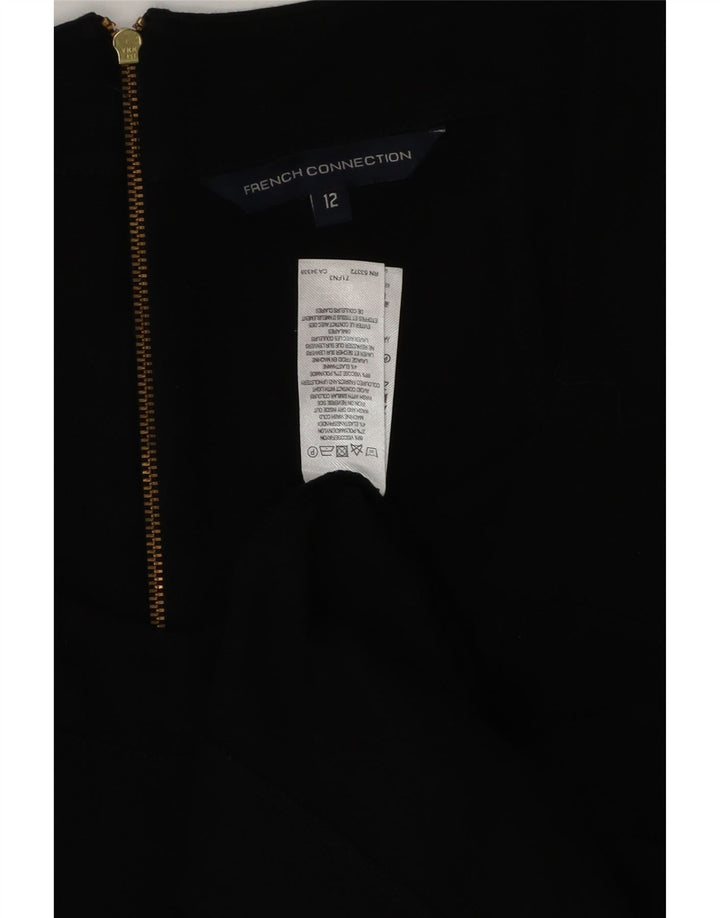 Vestido bainha feminino French Connection Reino Unido 12 viscose preta média
